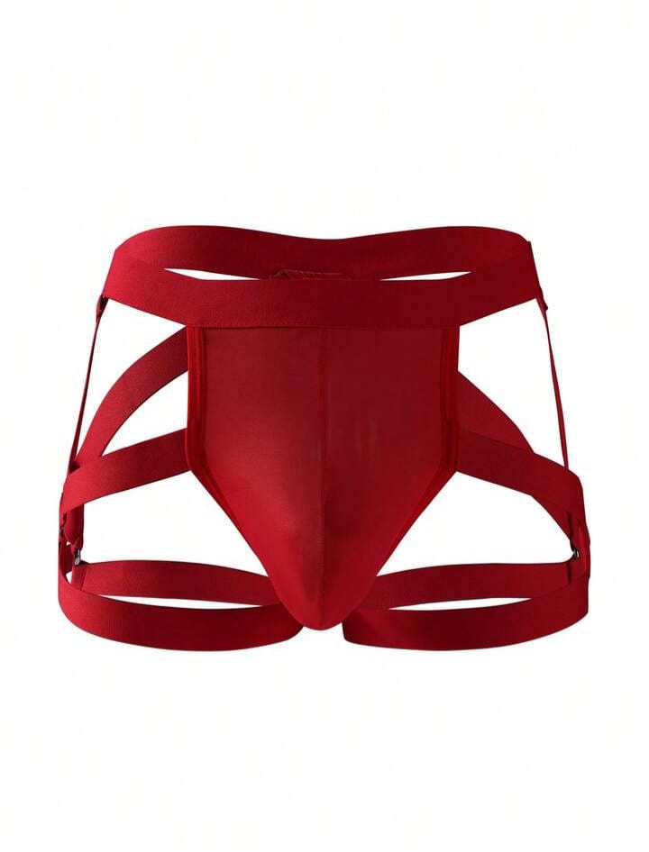 Men Solid Cut Out Underwear